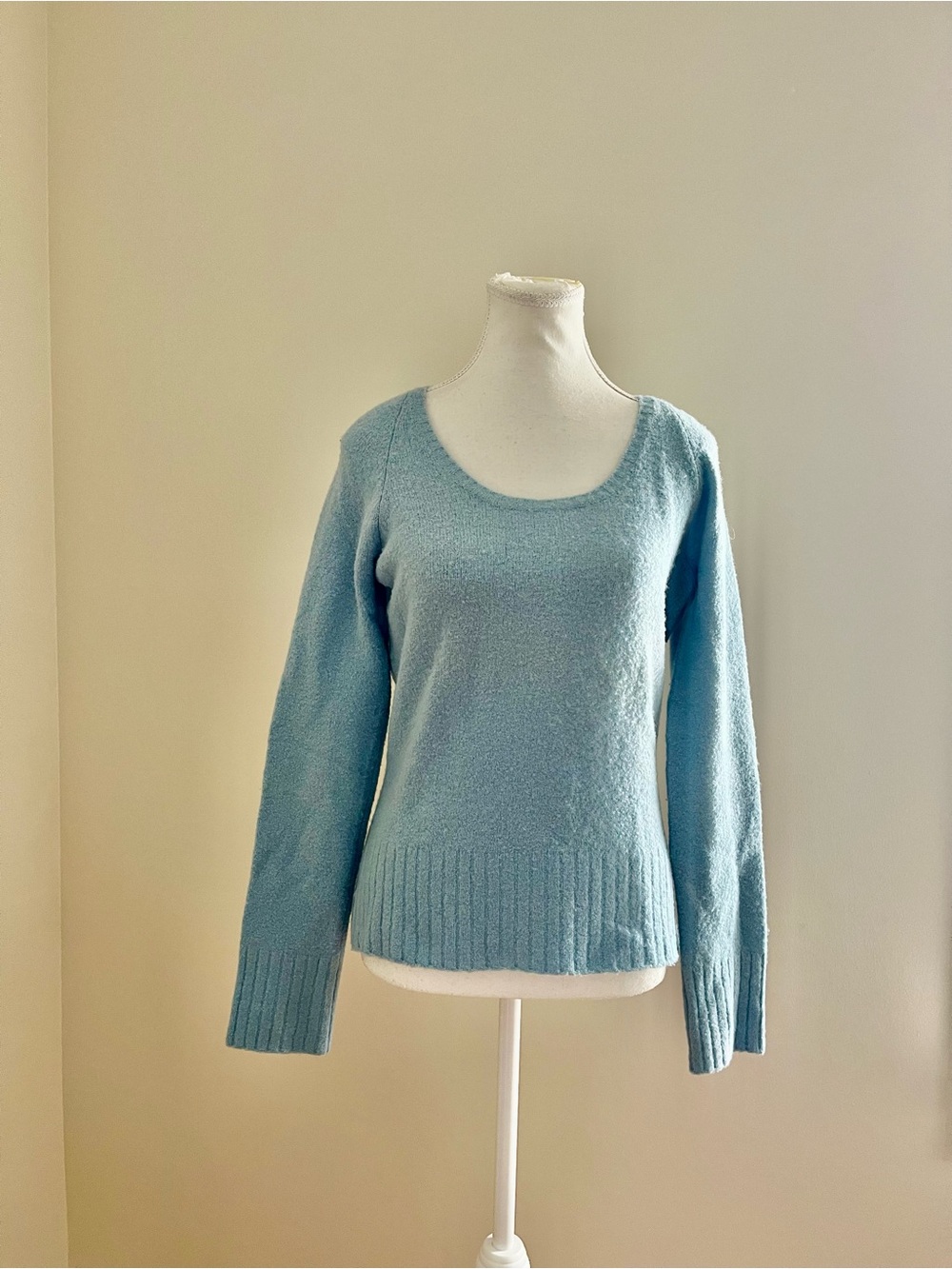 Jacob Powder Blue Scoop Neck Sweater